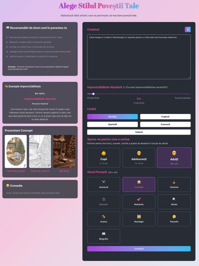 Preview Configurezi povestea