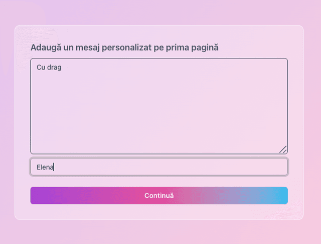Preview Dedicație personalizată